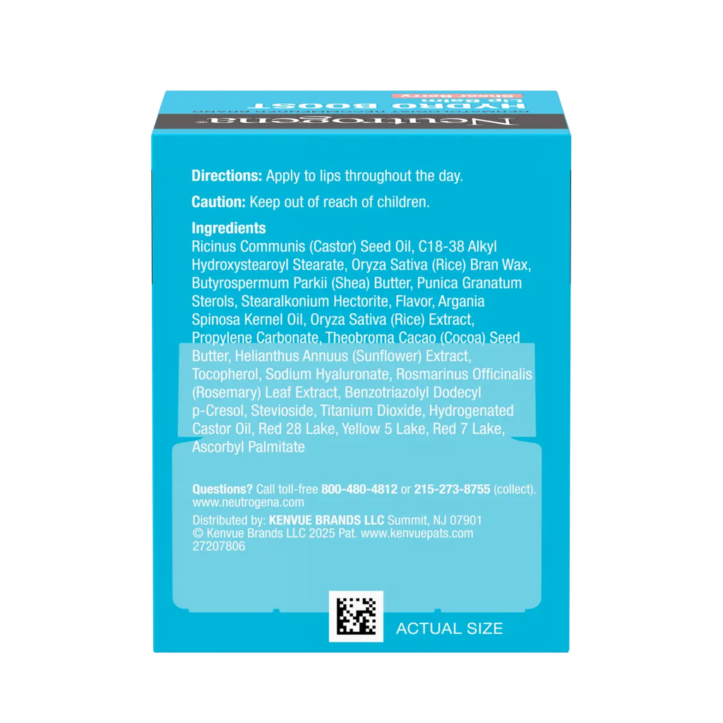 Neutrogena Hydro Boost Hyaluronic | Sheer Berry Lip Balm | 0.5 Oz
