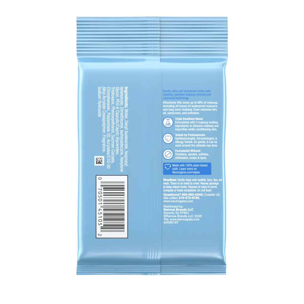 Neutrogena Makeup Remover Ultra-Soft | 7 Count | Micellar Cleansing Wipes