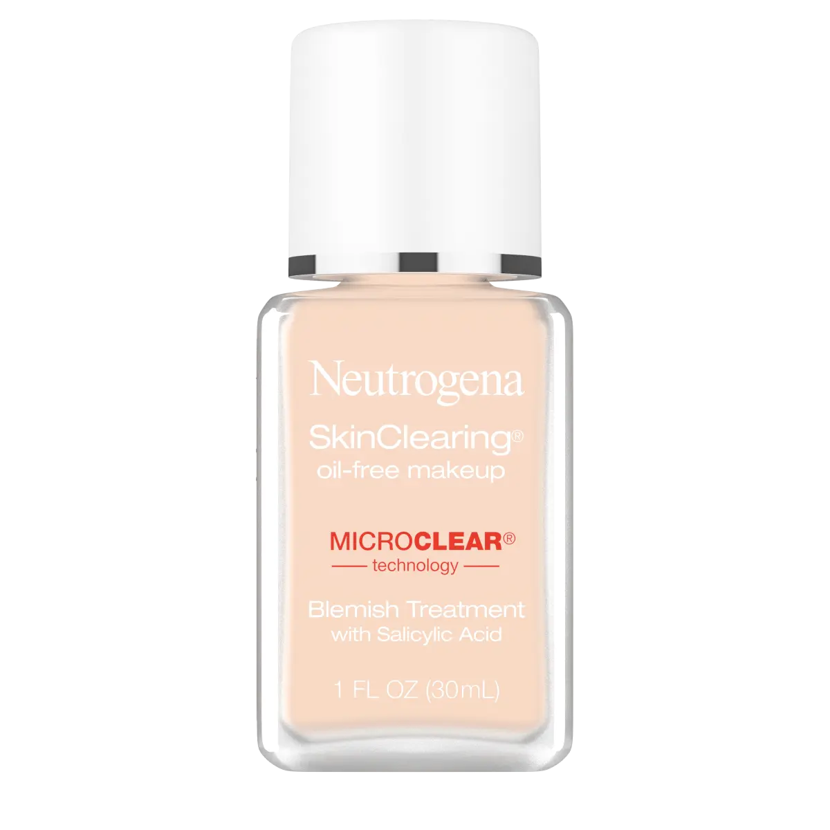 Neutrogena Skinclearing Liquid Makeup | .5% Salicylic Acid, Classic Ivory 10, 1 Fl. Oz
