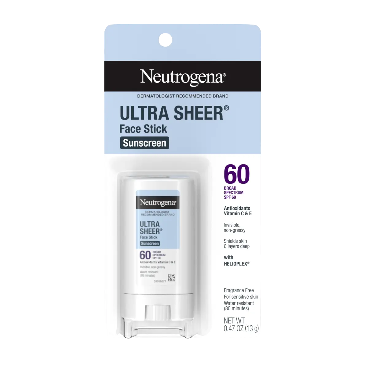 Neutrogena Ultra Sheer Face | 0.47 oz | SPF 60 Stick Sunscreen