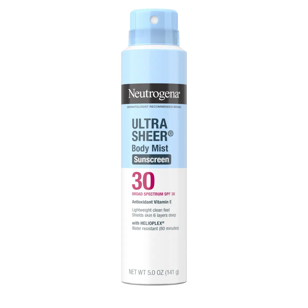 Neutrogena Ultra Sheer Body Mist Sunscreen Spray, Broad Spectrum SPF 30, 5 Oz