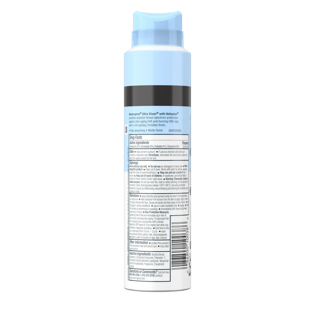 Neutrogena Ultra Sheer Body Mist Sunscreen Spray, Broad Spectrum SPF 30, 5 Oz