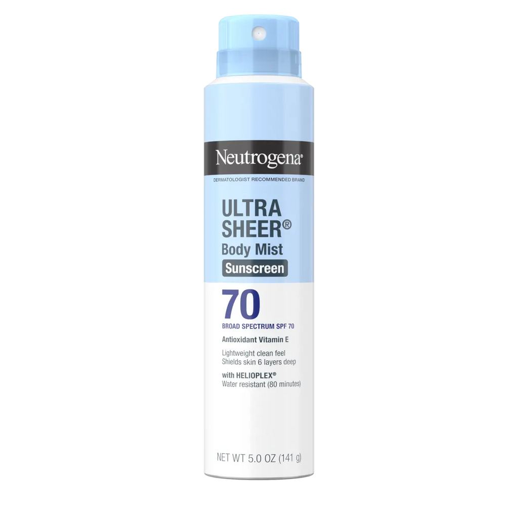 Neutrogena Ultra Sheer Body | 5 Oz | Broad Spectrum SPF 70 Body Mist Sunscreen