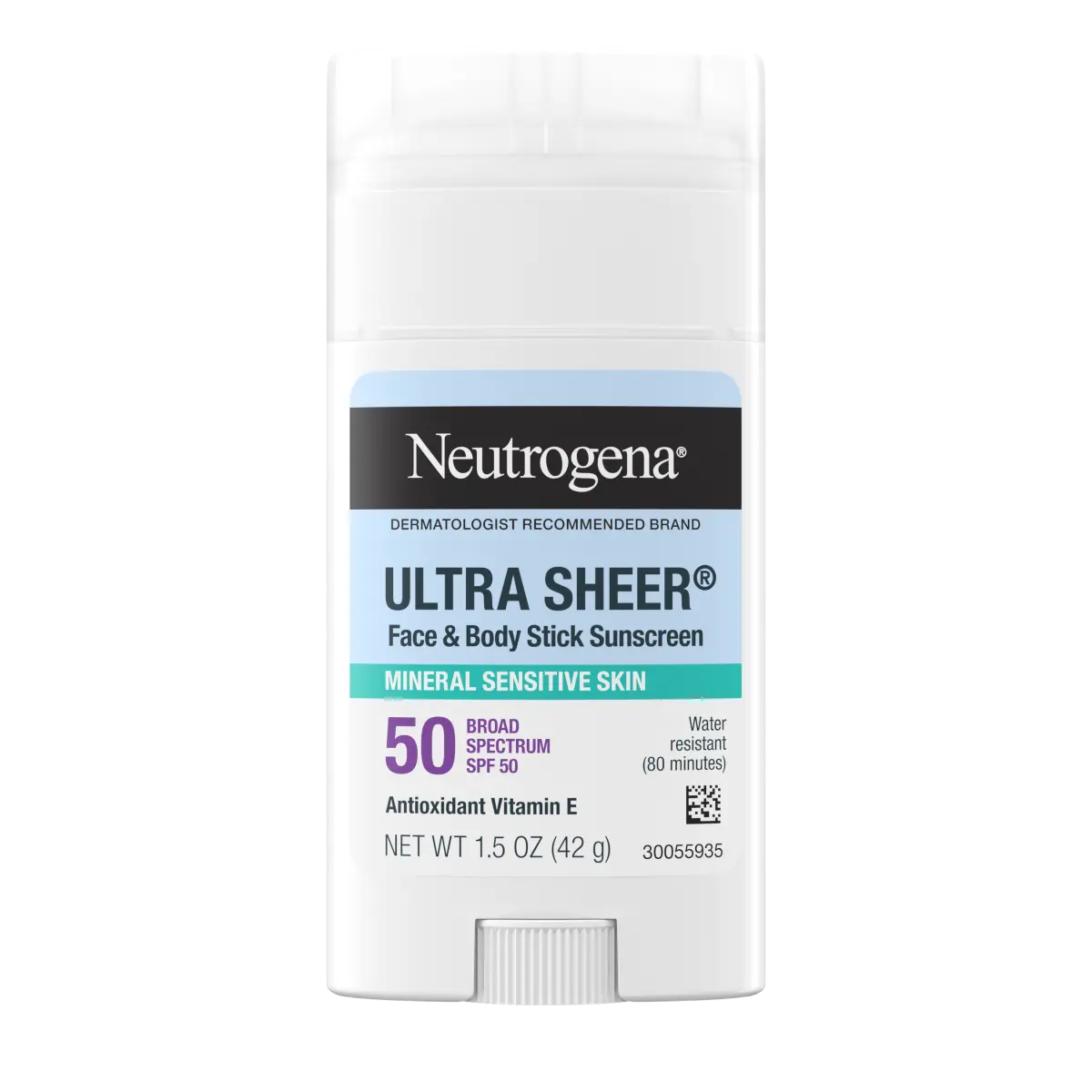 Neutrogena Ultra Sheer Mineral | SPF 50 | Face & Body Sunscreen Stick | 1.5 Oz