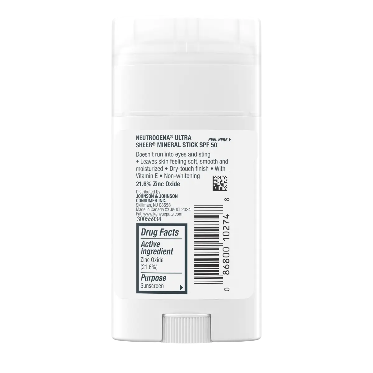 Neutrogena Ultra Sheer Mineral | SPF 50 | Face & Body Sunscreen Stick | 1.5 Oz