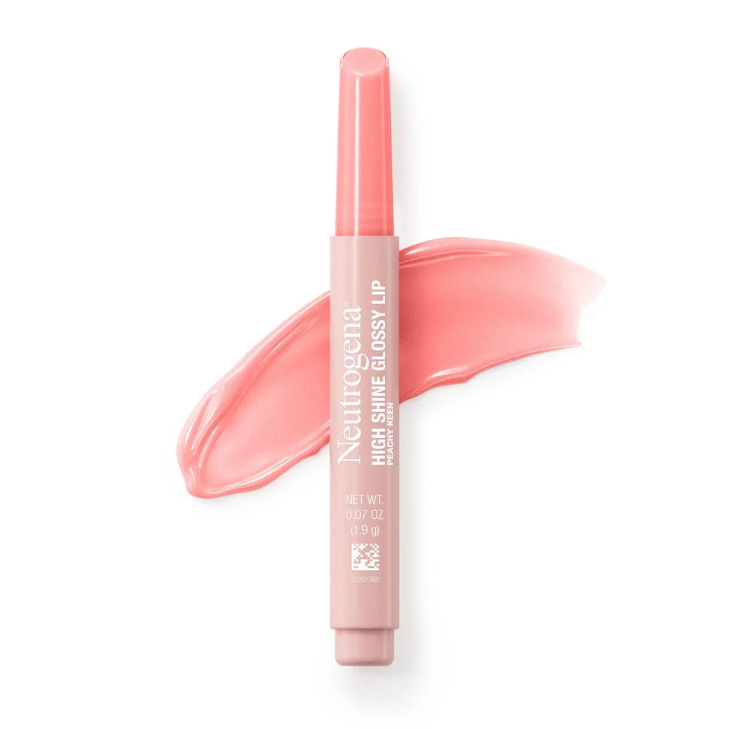 Neutrogena High Shine Glossy Lip | Peachy Keen | Buildable Color | 0.07 Oz