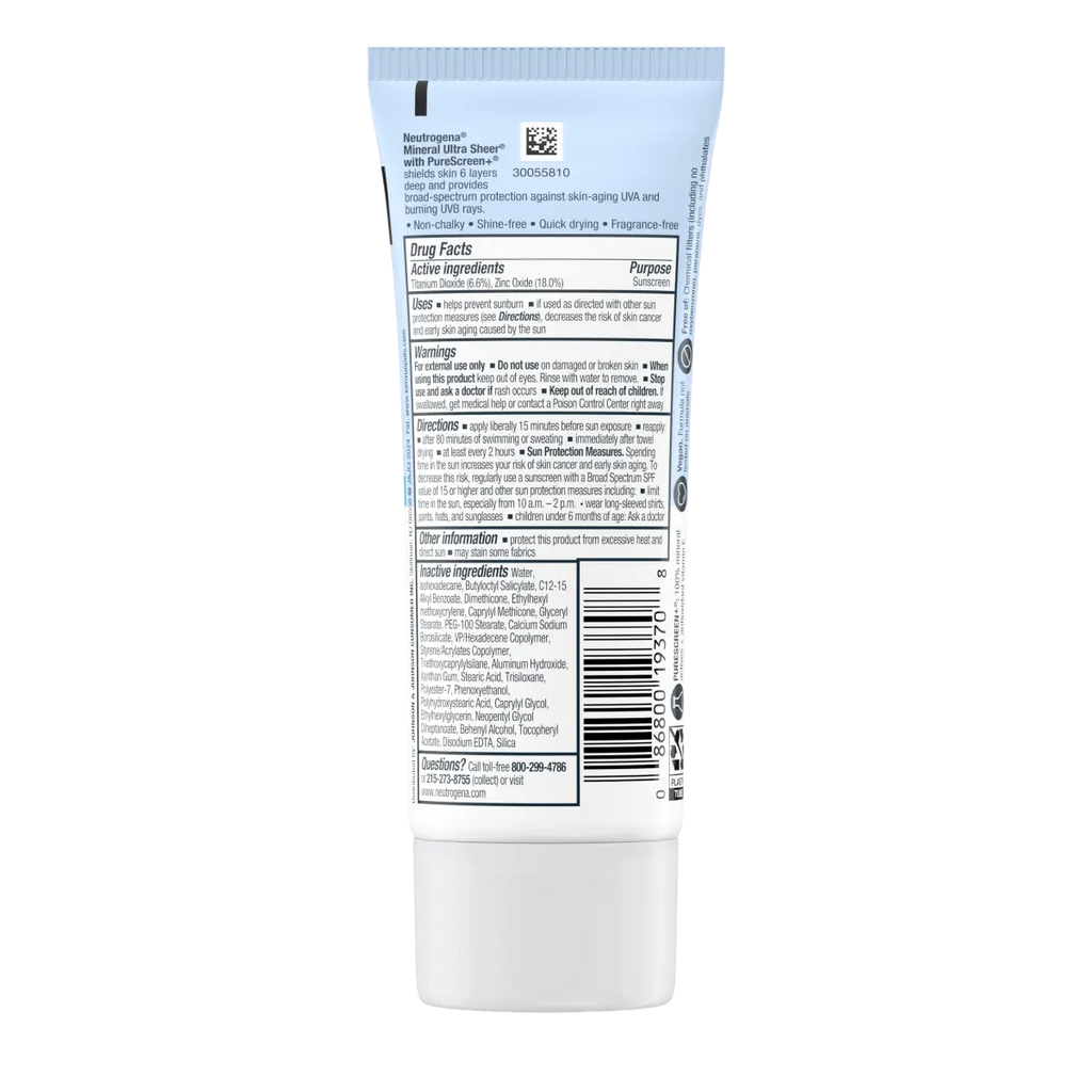 Neutrogena Mineral Ultra Sheer — SPF 30 Dry-Touch Sunscreen Lotion | 3.0 Fl. Oz