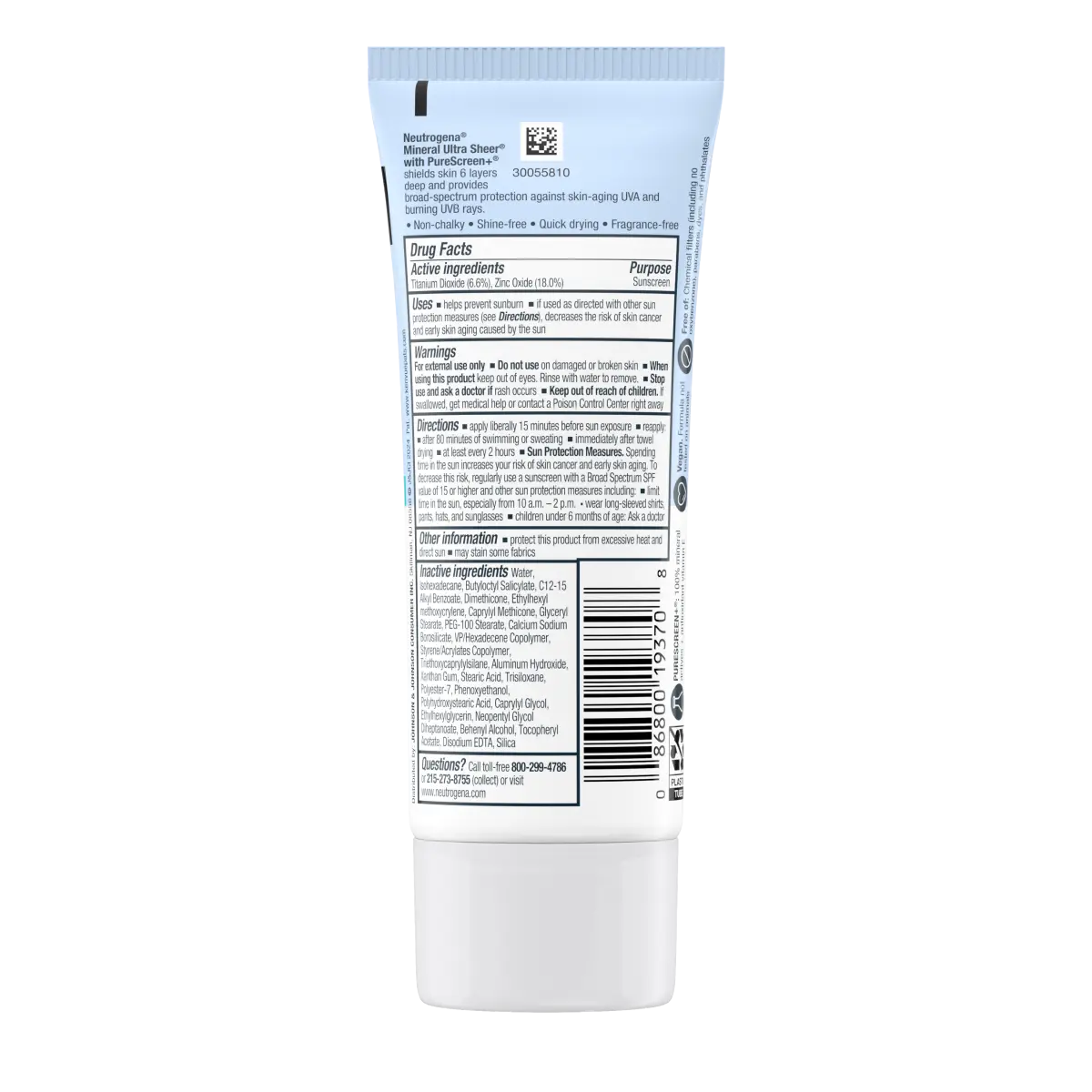 Neutrogena Mineral Ultra Sheer — SPF 30 Dry-Touch Sunscreen Lotion | 3.0 Fl. Oz