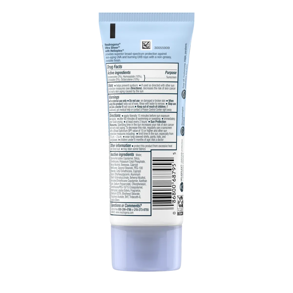 Neutrogena Ultra Sheer Dry-Touch | SPF 45 | Broad Spectrum Sunscreen Lotion | 3 Fl. Oz