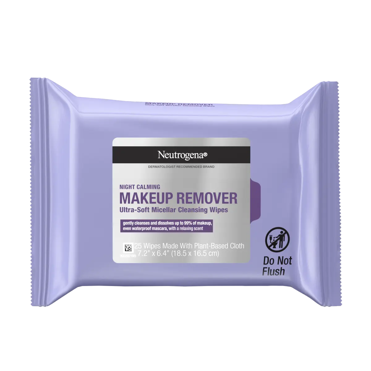 Neutrogena Night Calming Makeup — Ultra-Soft Micellar Remover Wipes, 25 Count