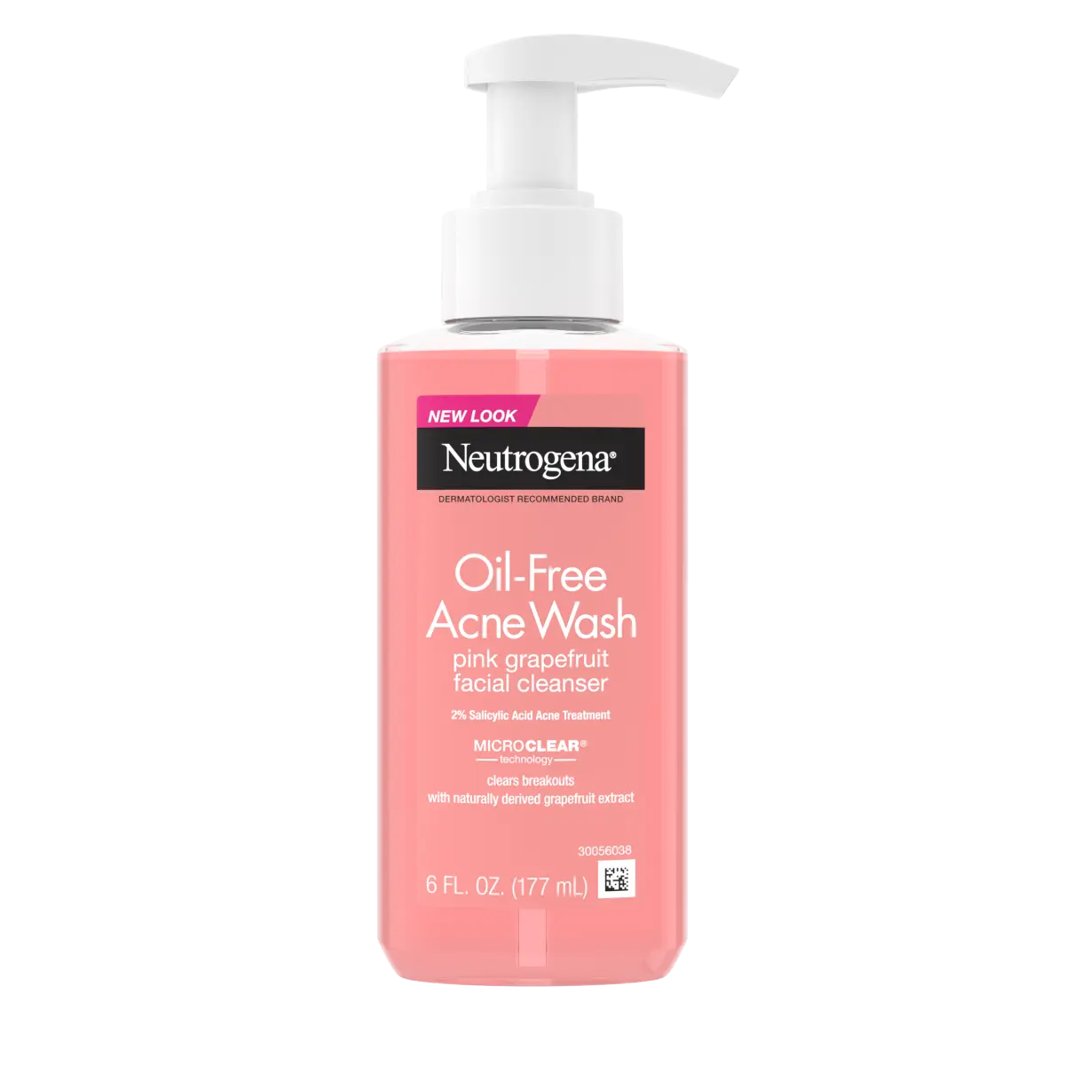 Pink Grapefruit Facial Cleanser | Neutrogena Oil-Free Acne Wash | 6 Fl. Oz