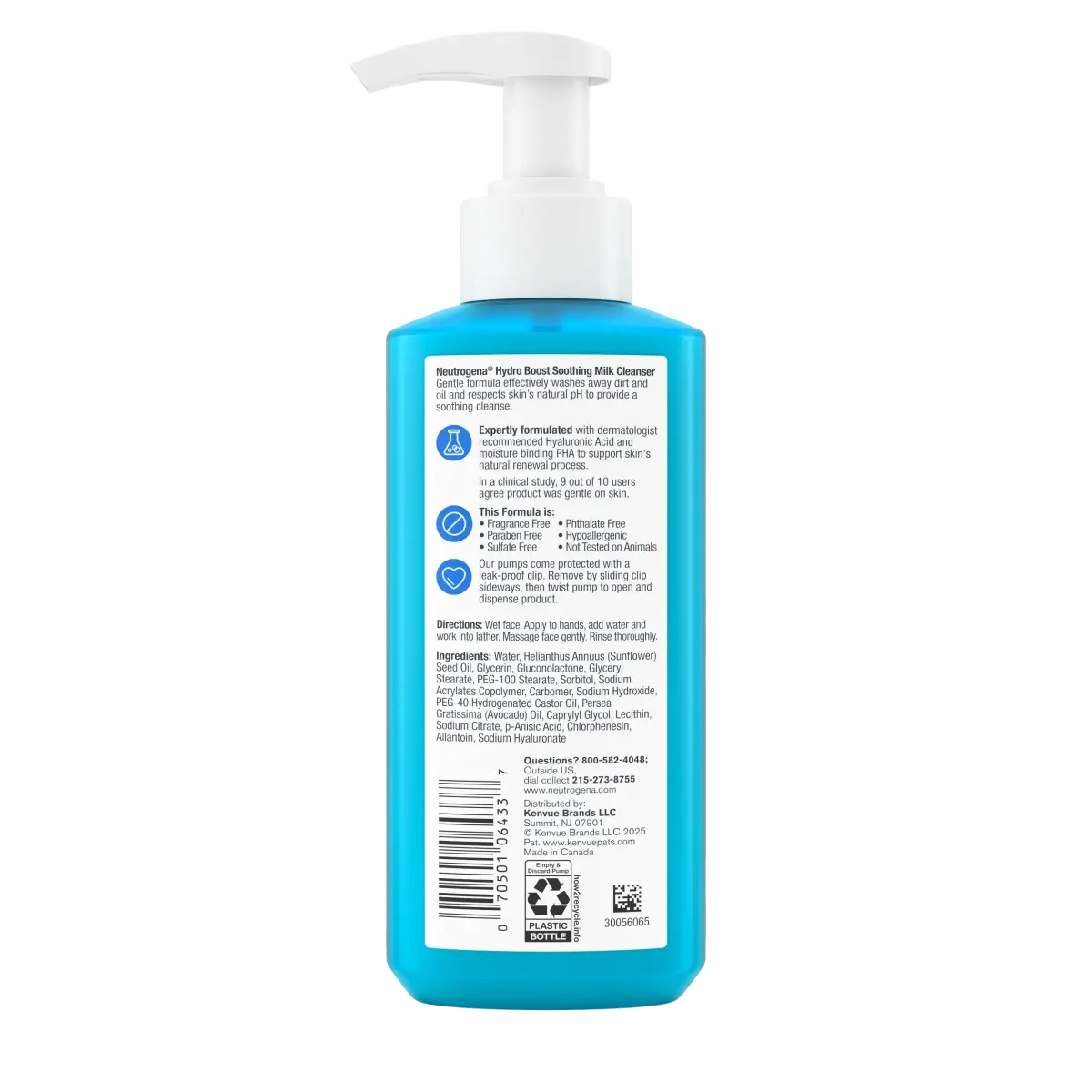 Neutrogena Hydro Boost Soothing Fragrance Free | Milk Cleanser | 7.8 Fl. Oz