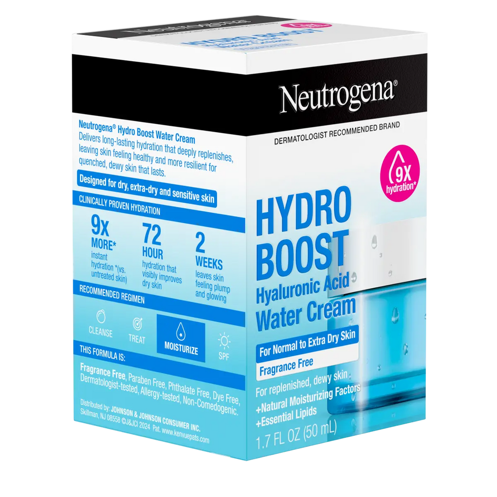 Neutrogena Hydro Boost Hyaluronic 1.7 Fl. Oz | Fragrance Free Water Cream | Facial Moisturizer