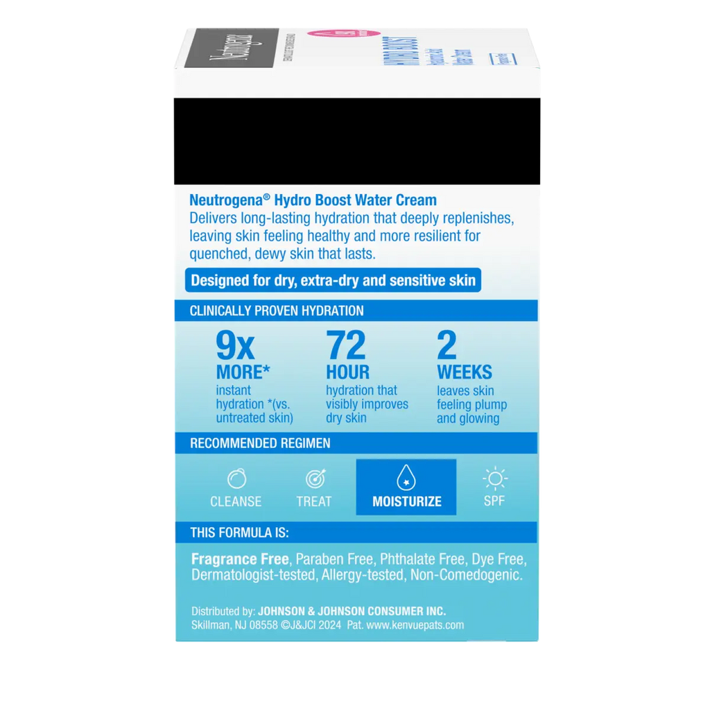 Neutrogena Hydro Boost Hyaluronic 1.7 Fl. Oz | Fragrance Free Water Cream | Facial Moisturizer
