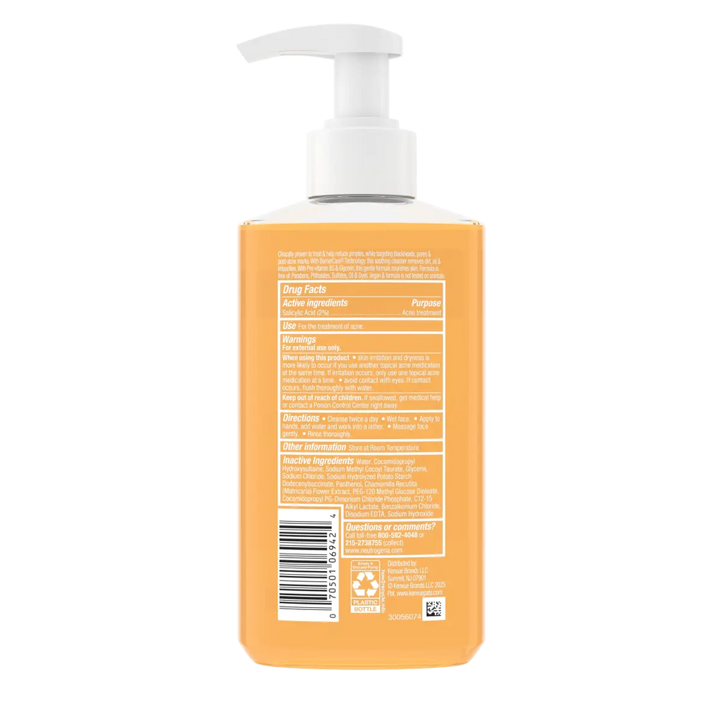Neutrogena Oil-Free Acne Wash | Fragrance Free | 9.1 FL. Oz