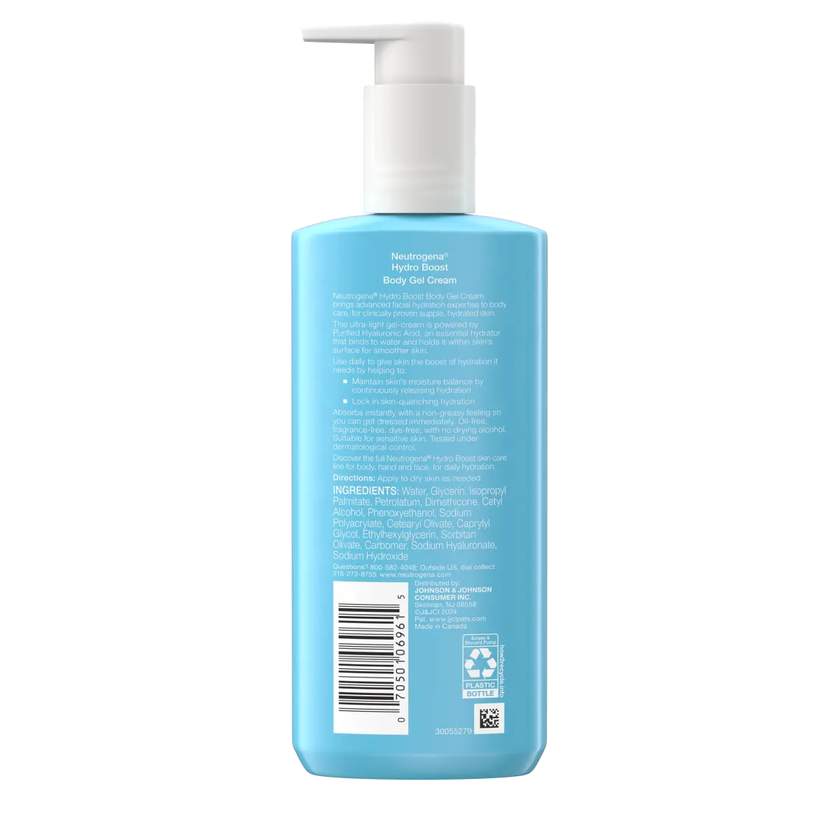 Fragrance-Free Neutrogena Hydro Boost Body Gel Cream | Hyaluronic Acid | 8.5 Fl. Oz