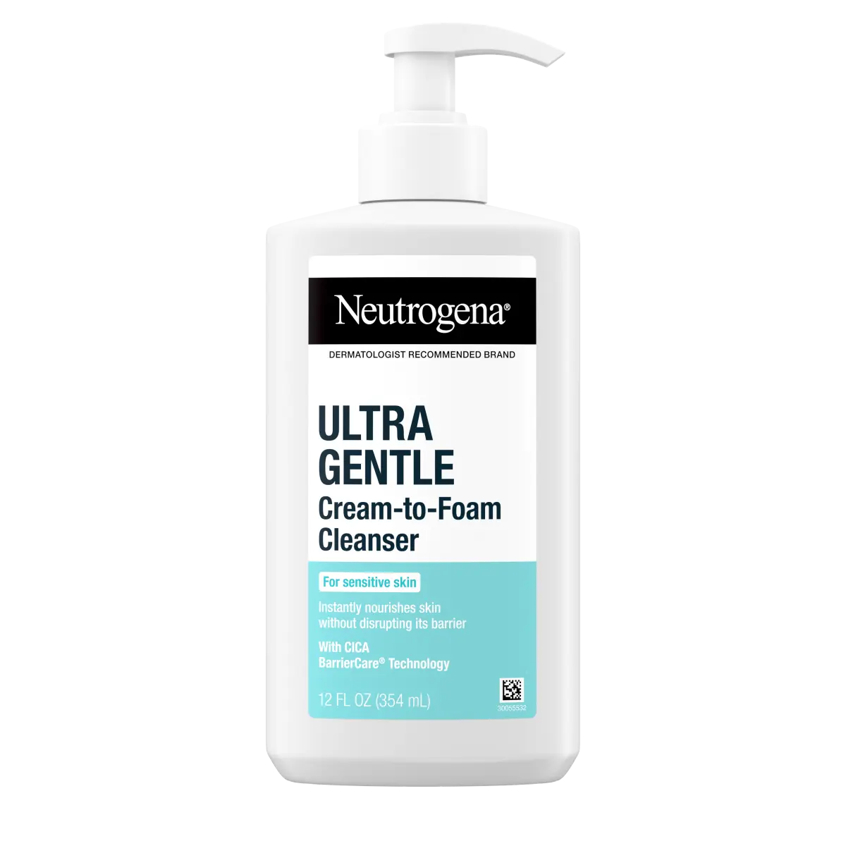 Neutrogena Ultra Gentle Cream | 12 Fl. Oz | Cream-to-Foam Daily Face Wash