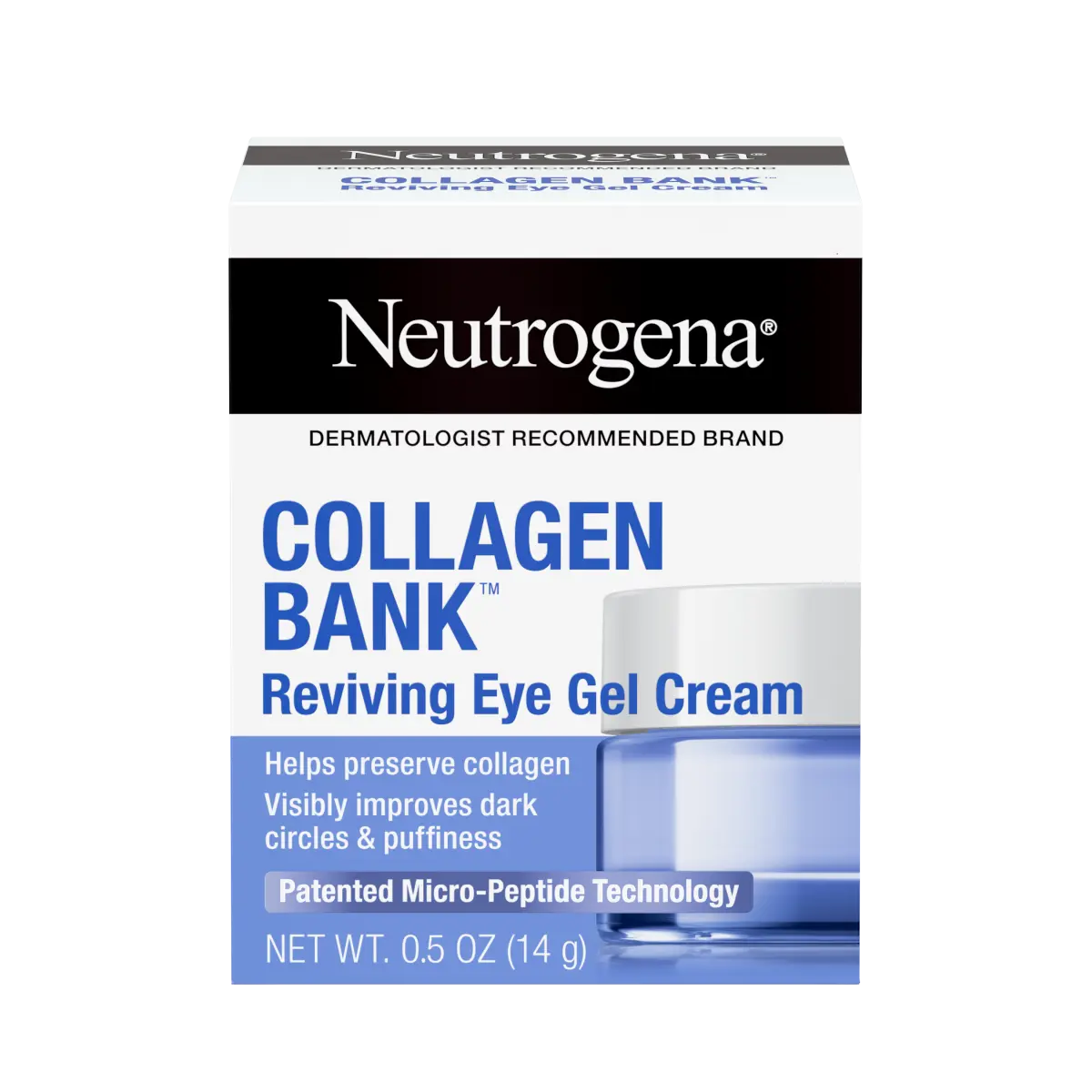 Neutrogena Collagen Bank Reviving — Peptides + Niacinamide Eye Gel Cream | 0.5 Oz