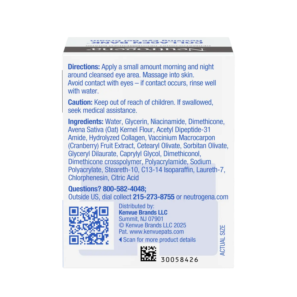 Neutrogena Collagen Bank Reviving — Peptides + Niacinamide Eye Gel Cream | 0.5 Oz