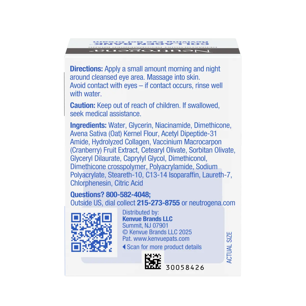 Neutrogena Collagen Bank Reviving — Peptides + Niacinamide Eye Gel Cream | 0.5 Oz