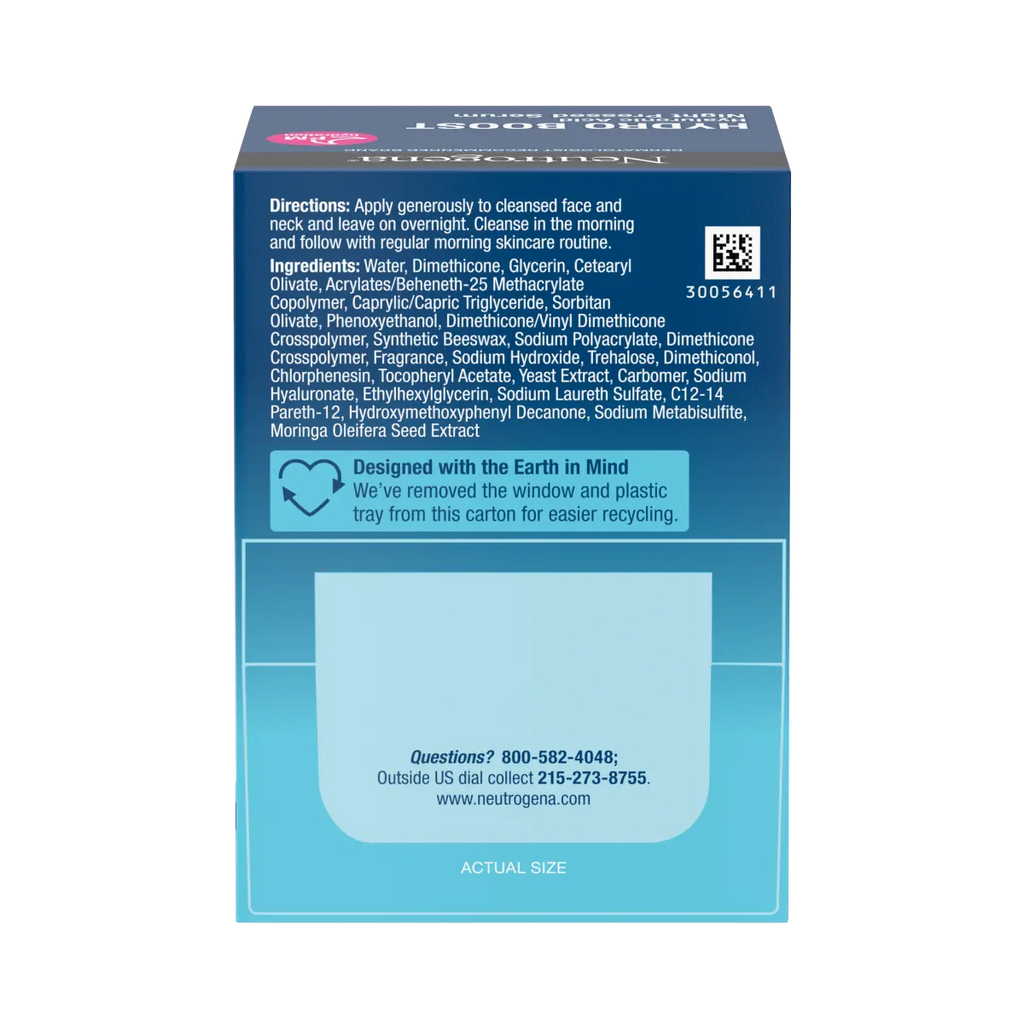 Neutrogena Hydro Boost Night — Pressed Face Serum with Hyaluronic Acid, 1.7 Oz
