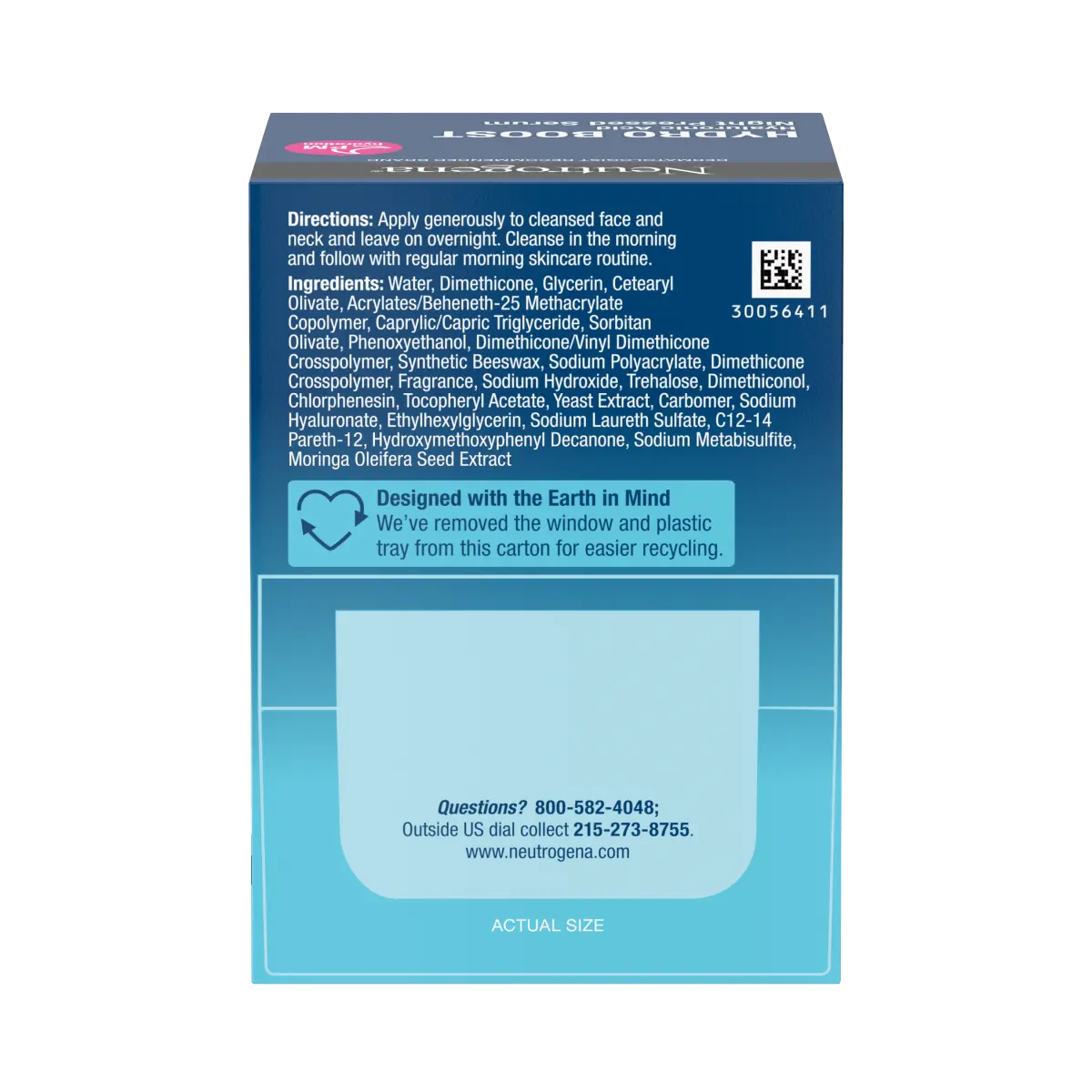 Neutrogena Hydro Boost Night — Pressed Face Serum with Hyaluronic Acid, 1.7 Oz