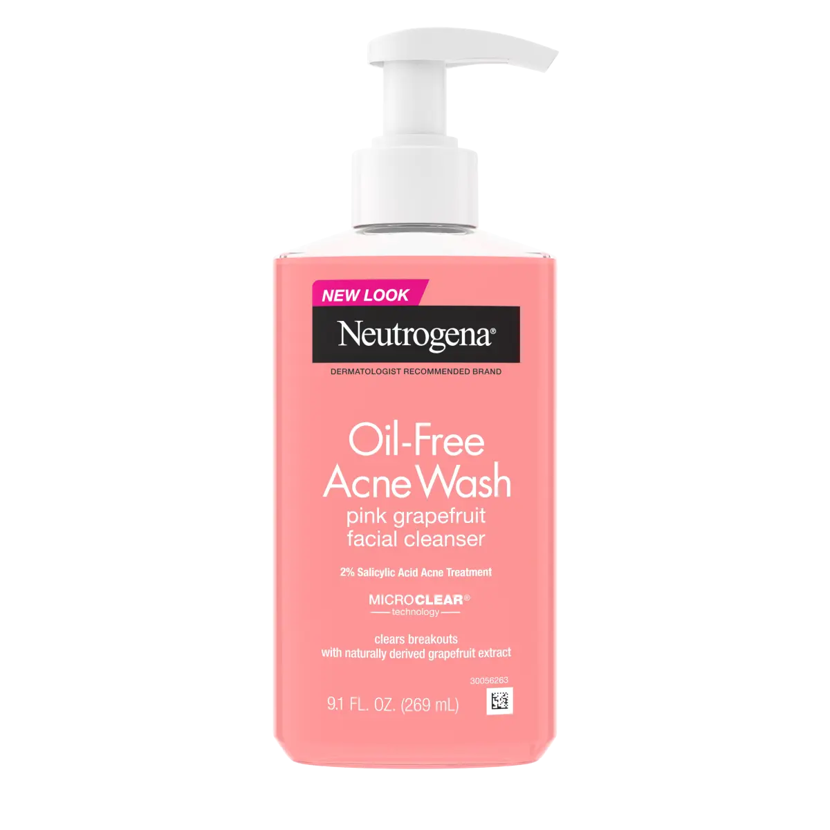 Pink Grapefruit Facial Cleanser | Neutrogena Oil-Free Acne Wash | 9.1 Fl. Oz