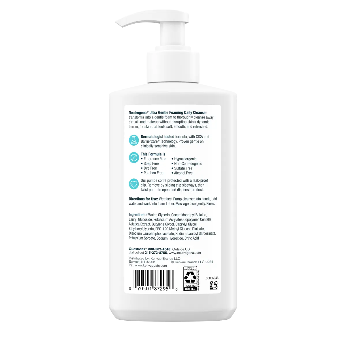 Neutrogena Ultra Gentle Daily | Foaming Face Cleanser | Fragrance Free | 12 Fl. Oz