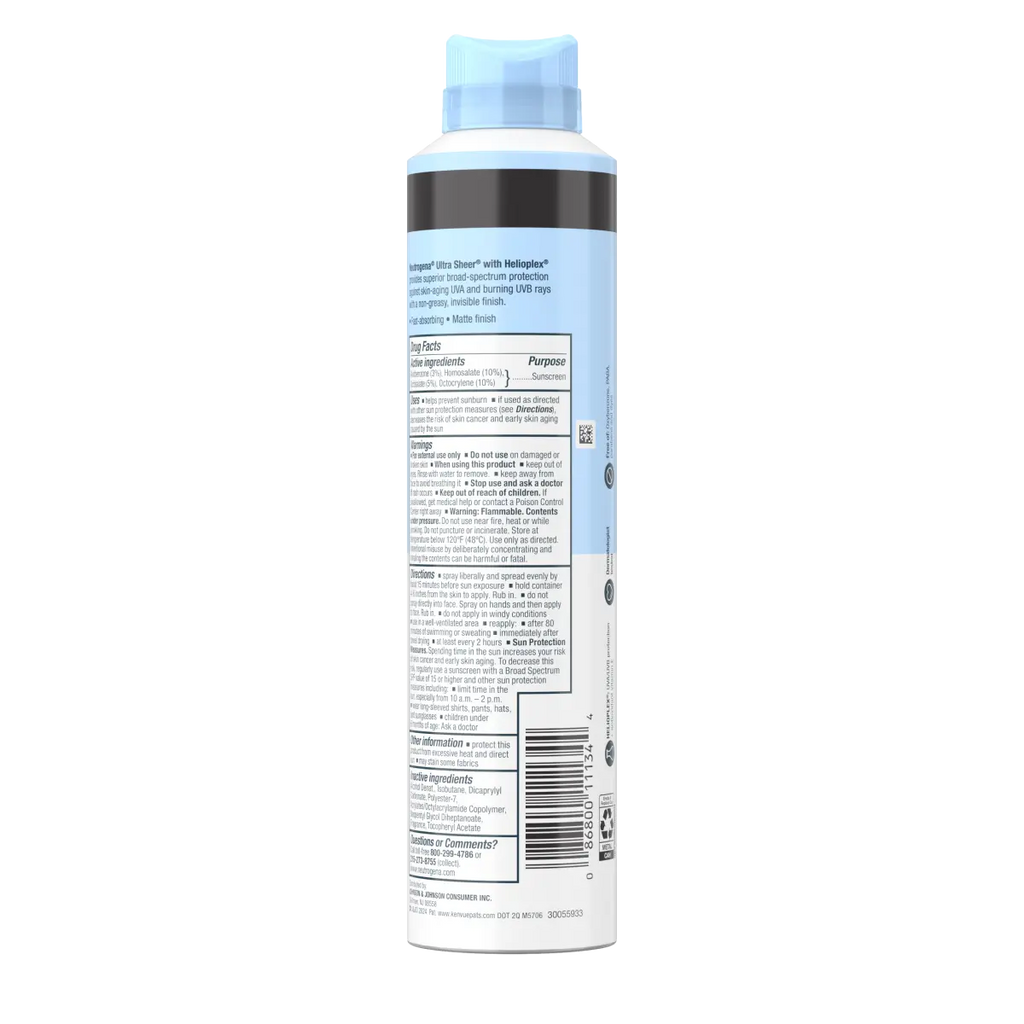 Neutrogena Ultra Sheer Body Mist Sunscreen Spray, Broad Spectrum SPF 45, 8 Oz