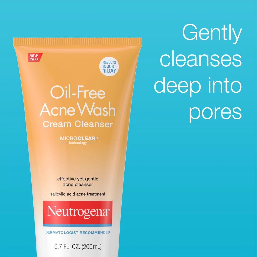 Neutrogena Oil-Free Acne Wash | 6.7 Oz | Cream Cleanser
