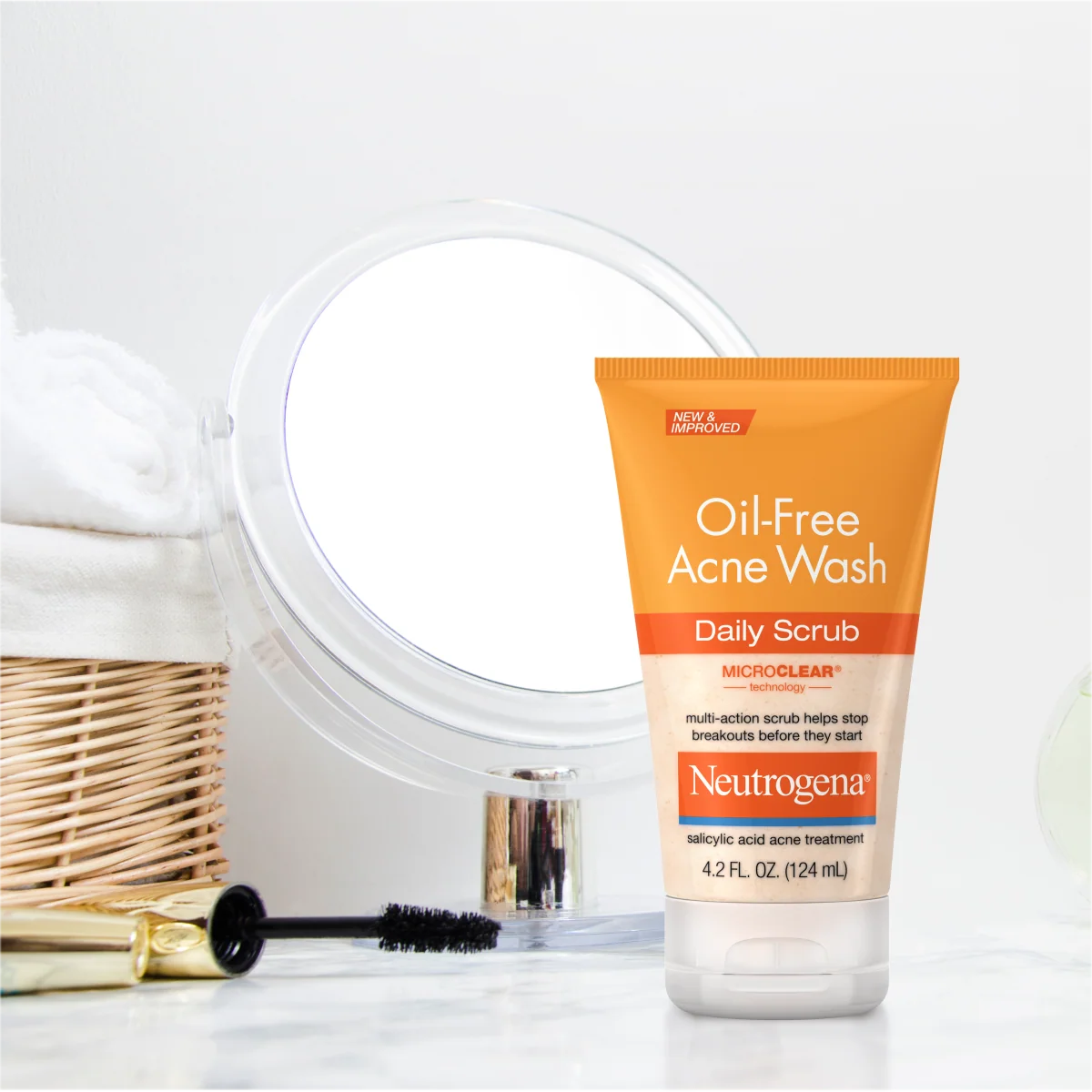 Neutrogena Oil-Free Acne Wash | 4.2 Fl. Oz | Daily Scrub