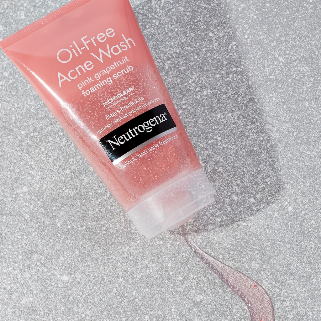 Neutrogena Oil-Free Acne Wash | 4.2 Fl. Oz | Pink Grapefruit Foaming Scrub