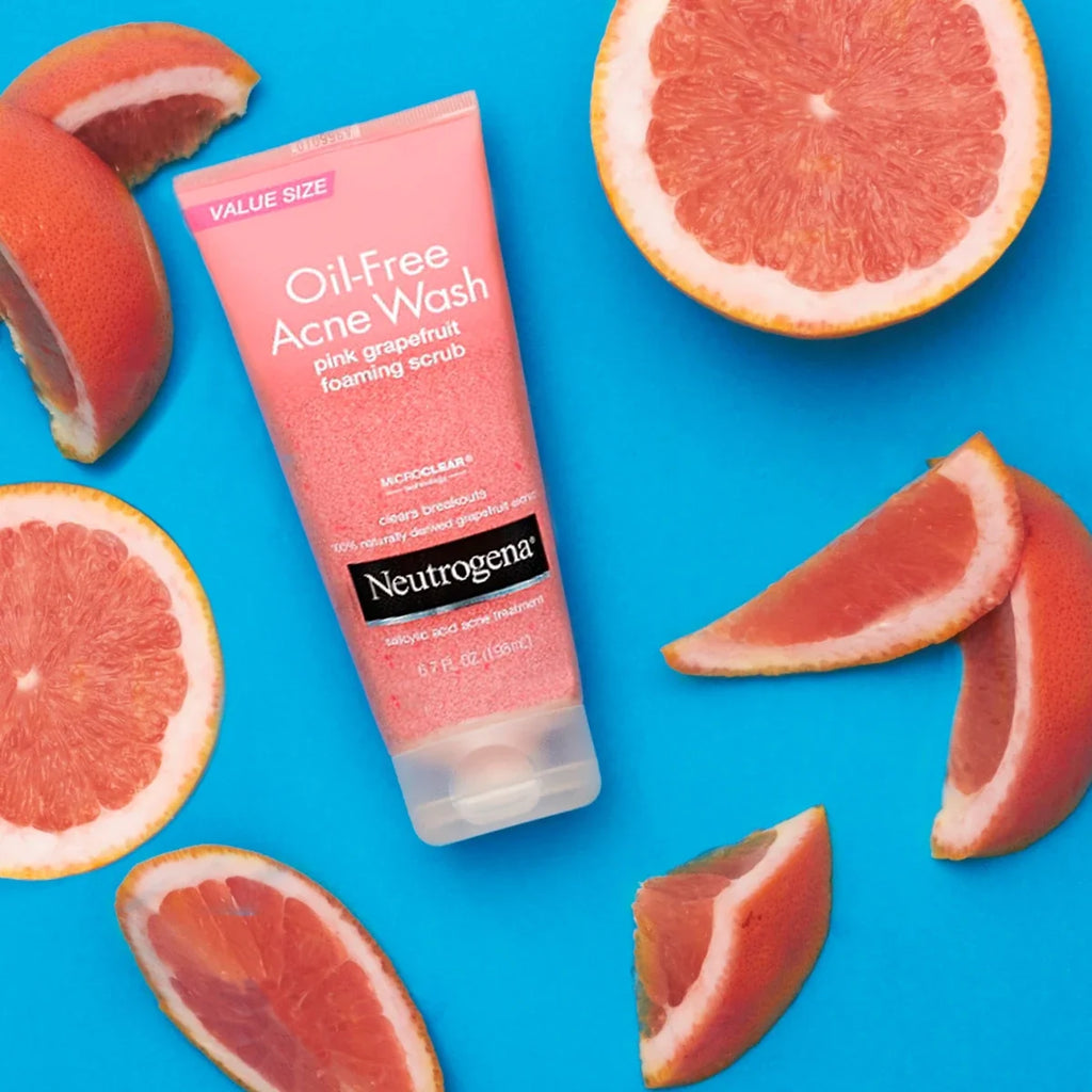 Neutrogena Oil-Free Acne Wash | 4.2 Fl. Oz | Pink Grapefruit Foaming Scrub