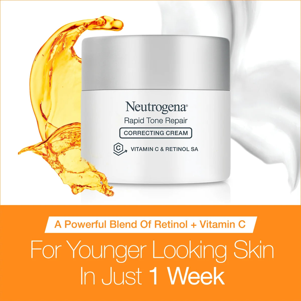 Neutrogena Rapid Tone Repair | 1.7 Oz — Vitamin C + Retinol Correcting Cream