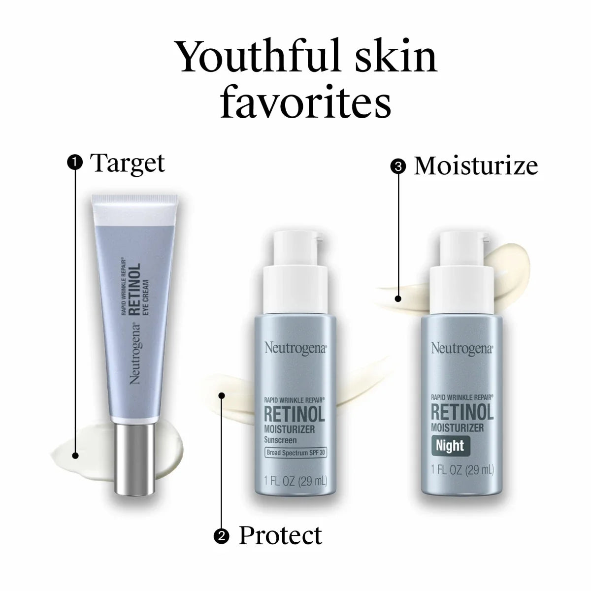 Neutrogena Rapid Wrinkle Repair | 1 Fl. Oz — Night Moisturizer with Retinol