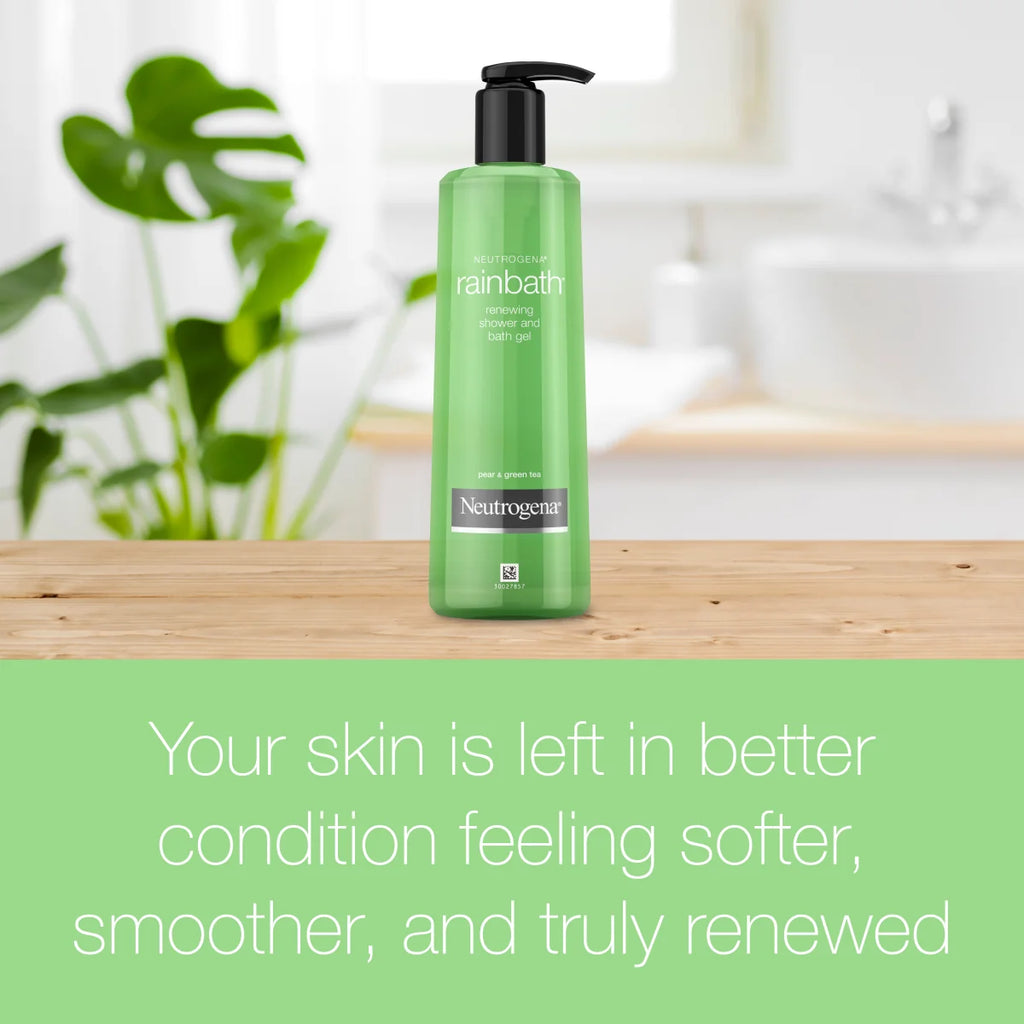 Pear & Green Tea | 16 Fl. Oz | Neutrogena Rainbath Renewing Shower Bath Gel