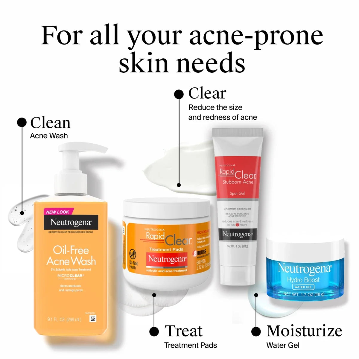 1 Oz | Neutrogena Rapid Clear Stubborn Acne Spot Gel