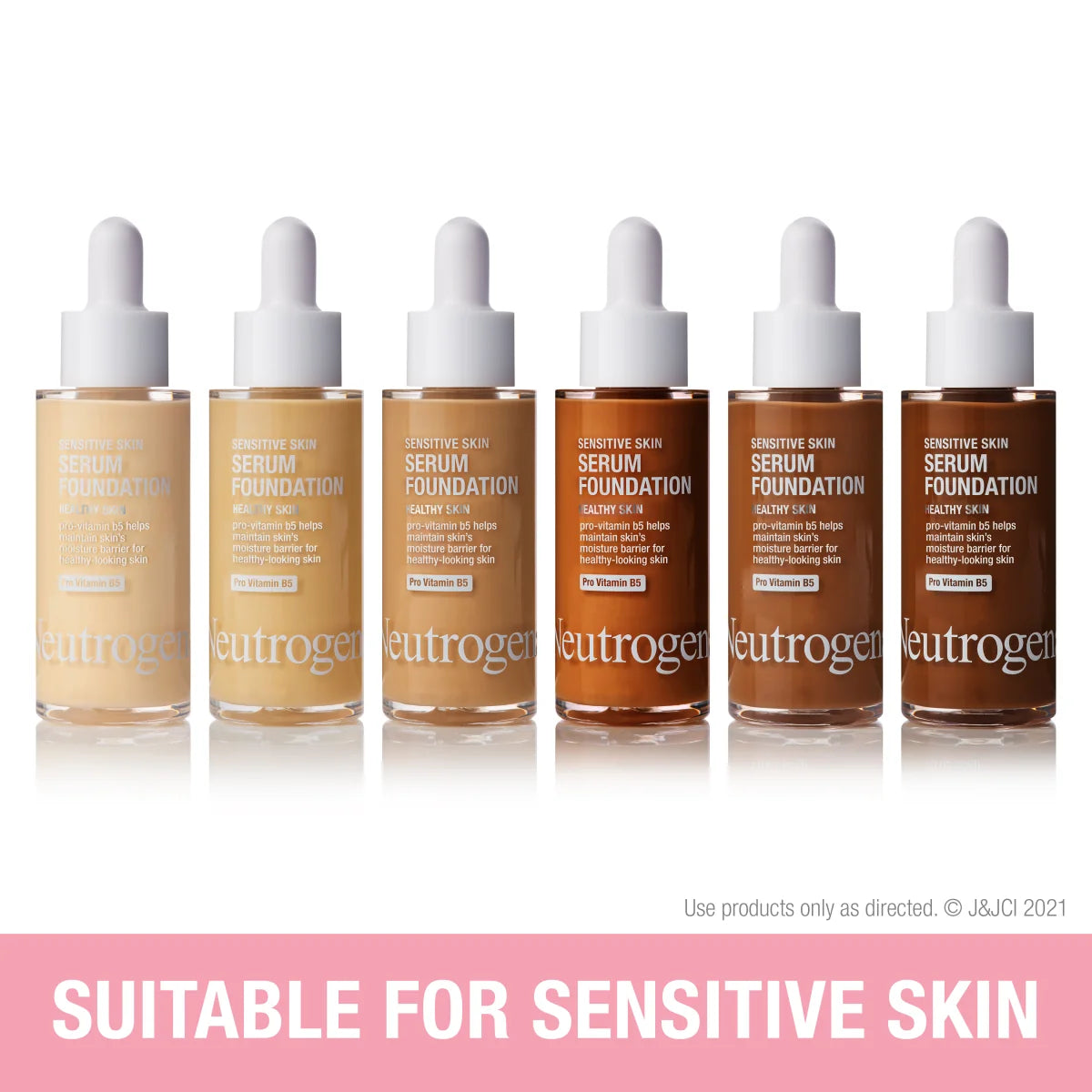 Neutrogena Healthy Skin Sensitive | 1 Oz — Skin Serum Foundation, Light 01