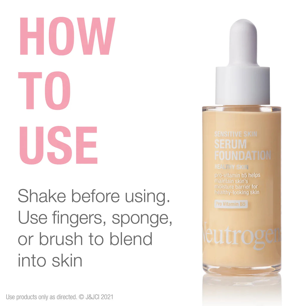 Neutrogena Healthy Skin Sensitive | 1 Oz — Skin Serum Foundation, Light 01