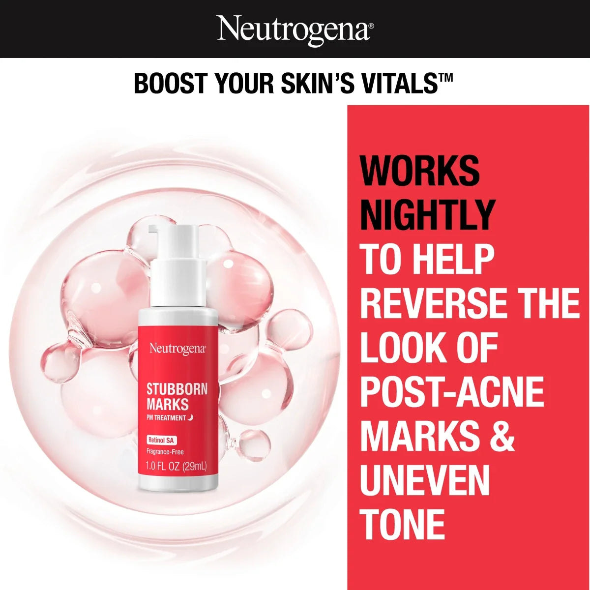 Neutrogena Stubborn Marks PM | 1 Fl. Oz Night Treatment