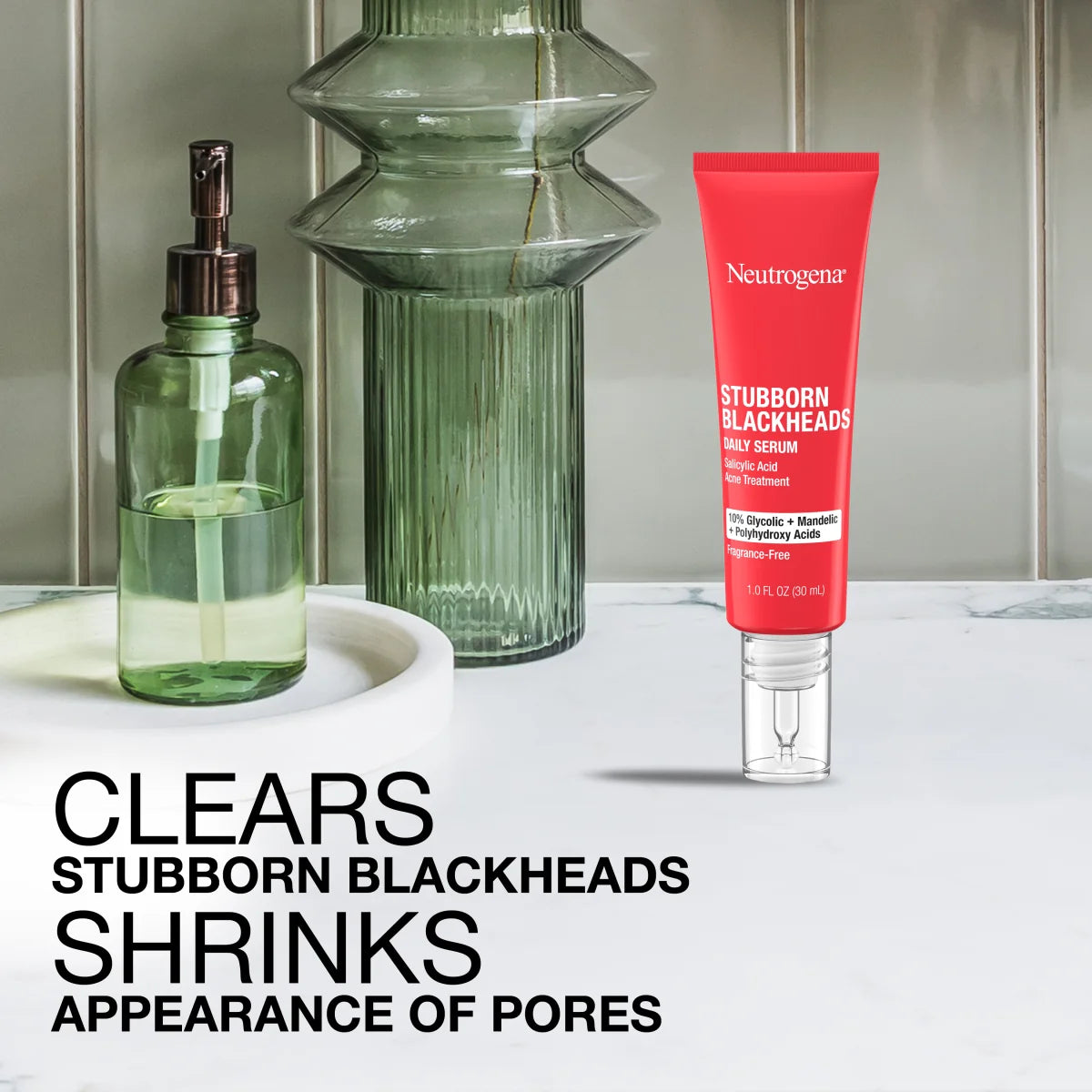 Neutrogena Stubborn Blackheads Daily | 1 Fl. Oz Acne Facial Serum