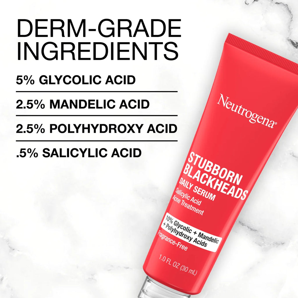 Neutrogena Stubborn Blackheads Daily | 1 Fl. Oz Acne Facial Serum