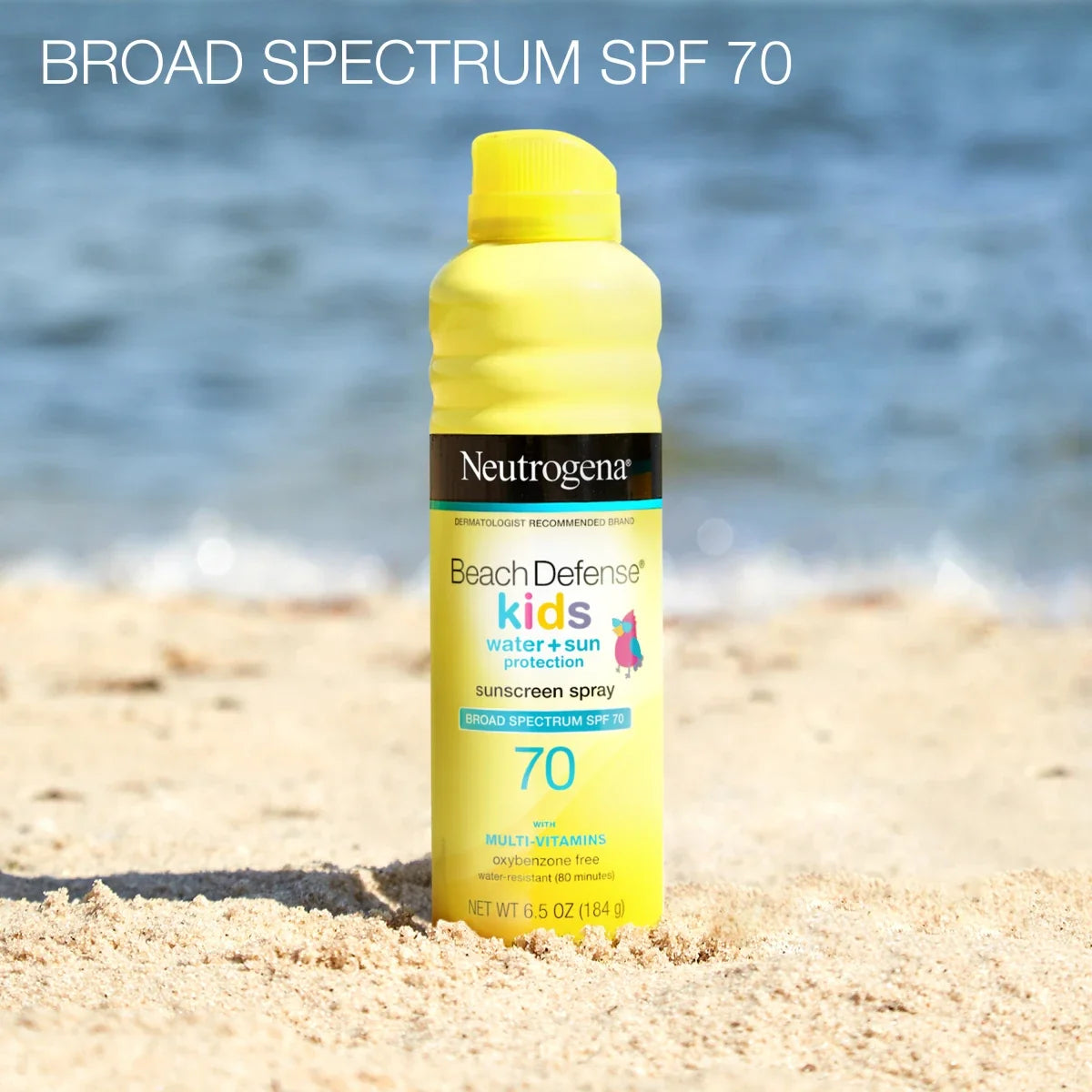 Neutrogena Beach Defense Kids — Broad Spectrum Sunscreen Spray, SPF 70, 6.5 Oz