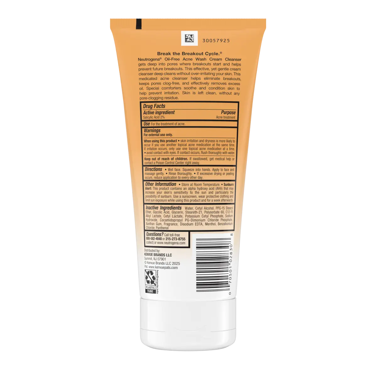 Neutrogena Oil-Free Acne Wash | 6.7 Oz | Cream Cleanser