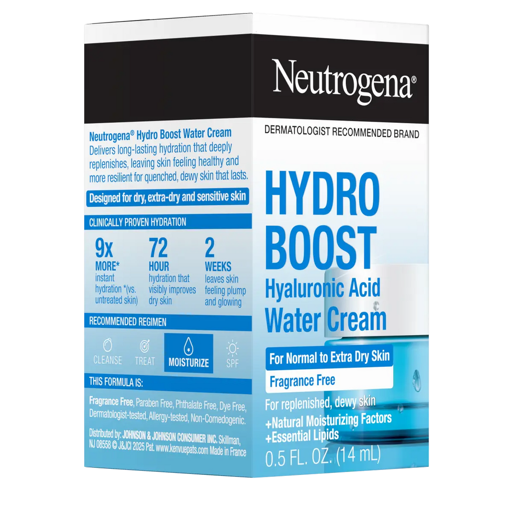 Neutrogena Hydro Boost Hyaluronic 0.5 Fl. Oz | Fragrance Free Water Cream | Facial Moisturizer