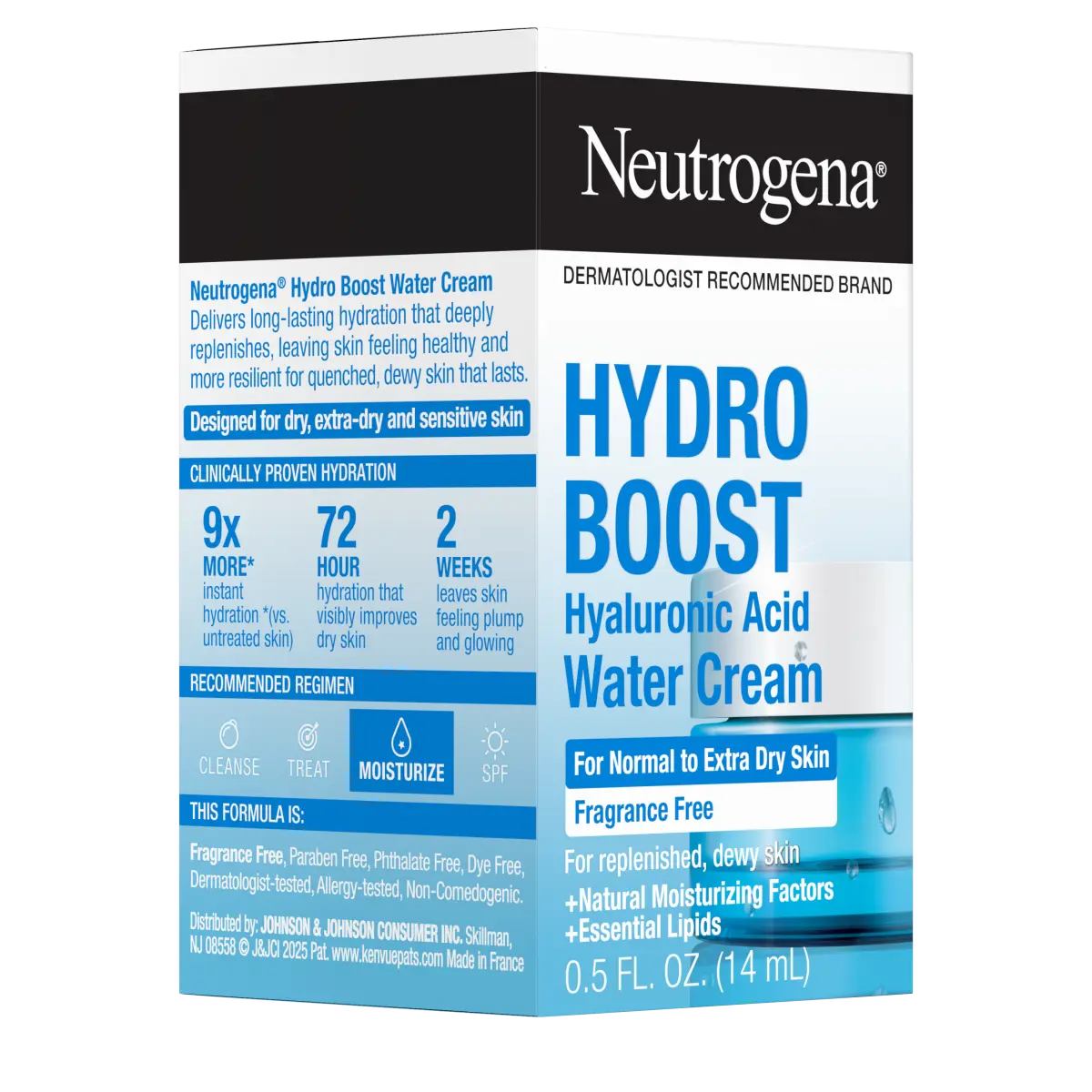 Neutrogena Hydro Boost Hyaluronic 0.5 Fl. Oz | Fragrance Free Water Cream | Facial Moisturizer