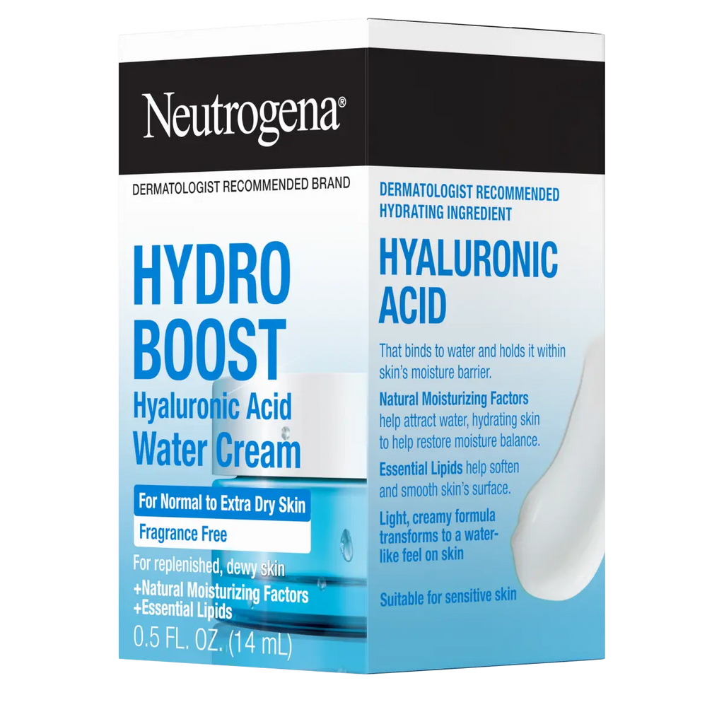 Neutrogena Hydro Boost Hyaluronic 0.5 Fl. Oz | Fragrance Free Water Cream | Facial Moisturizer
