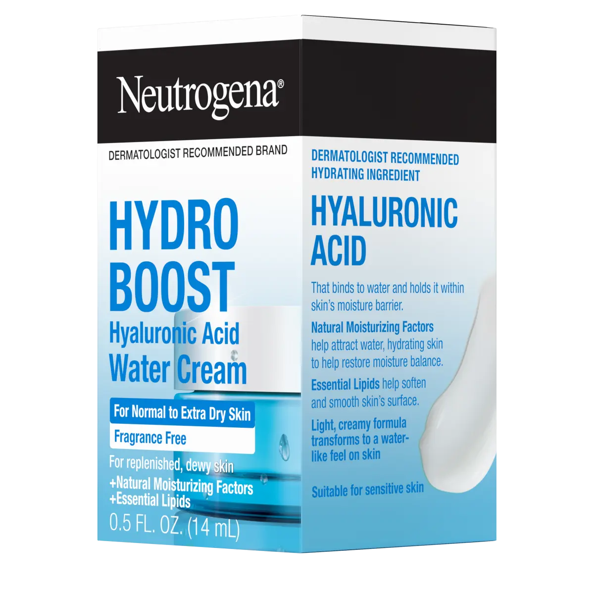 Neutrogena Hydro Boost Hyaluronic 0.5 Fl. Oz | Fragrance Free Water Cream | Facial Moisturizer