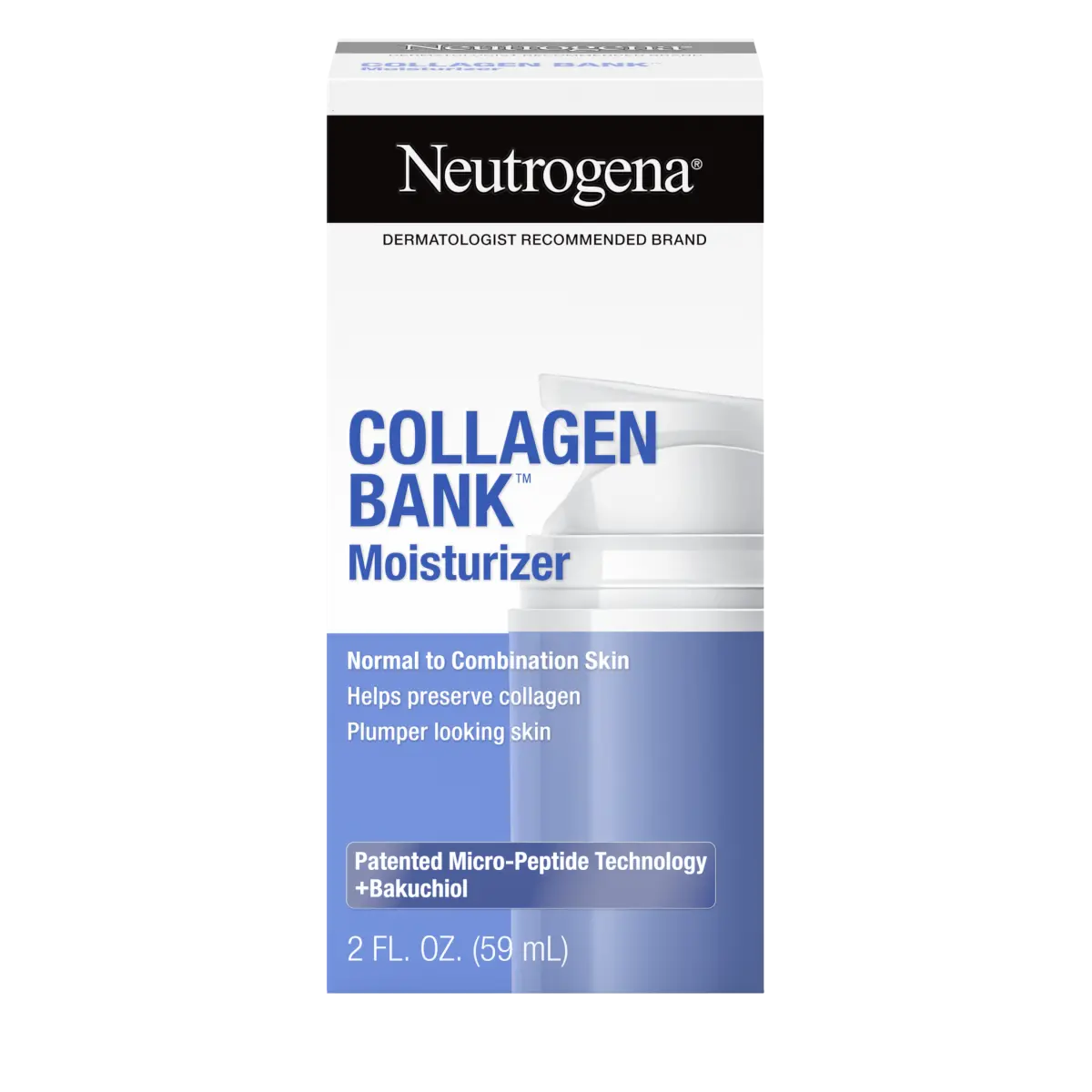 Neutrogena Collagen Bank Night — Normal to Combination Skin | Bakuchiol + Micro-Peptides Moisturizer, 2. Fl. Oz