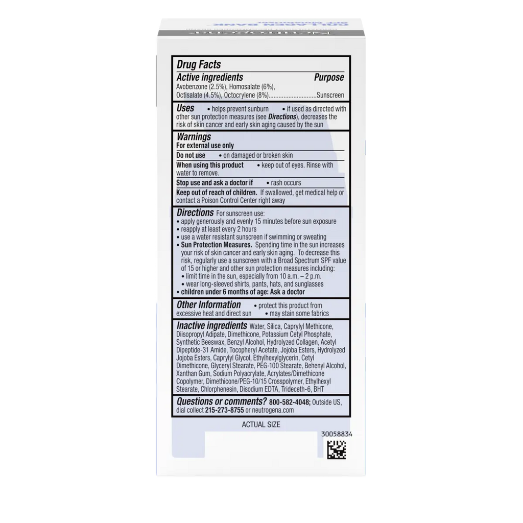 Neutrogena Collagen Bank SPF — 2 Fl. Oz | Fragrance-Free Face Moisturizer, Broad Spectrum SPF 30